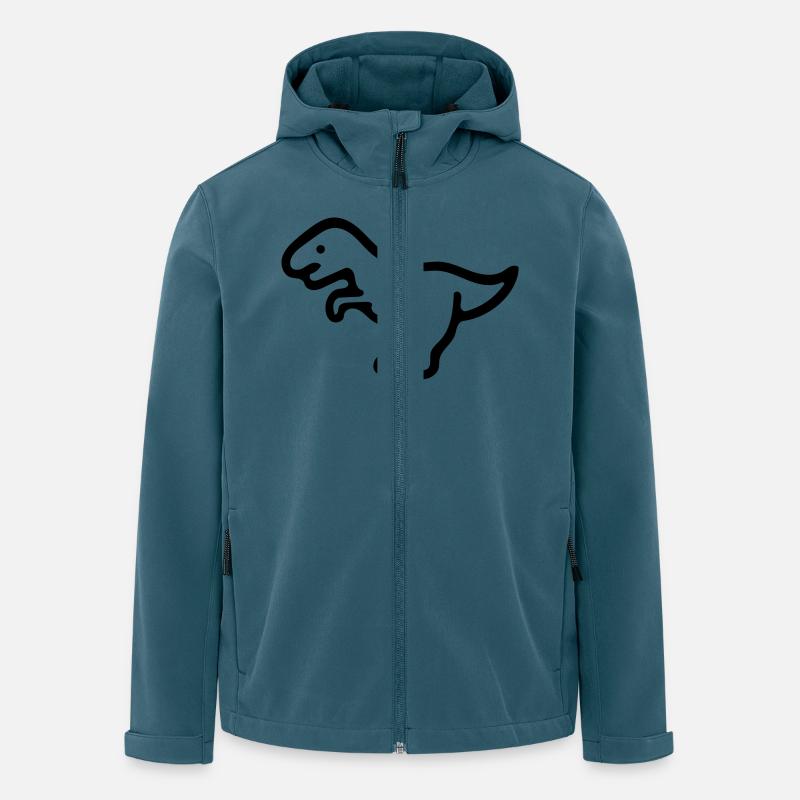 Dinosaurier - Recycelte Männer Softshell-Jacke von Stanley/Stella - Dunkles Petrol
