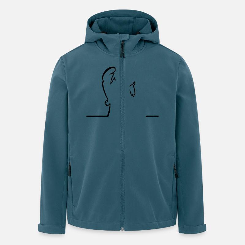 die Linie - Recycelte Männer Softshell-Jacke von Stanley/Stella - Dunkles Petrol