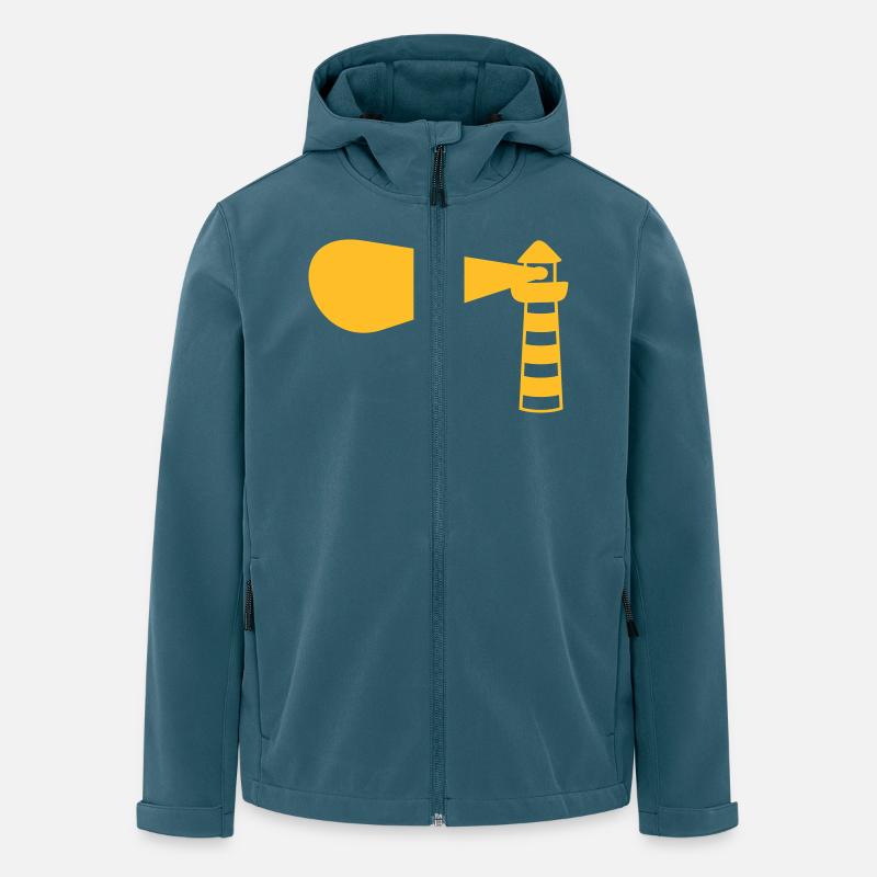 Light Tower Design - Recycelte Männer Softshell-Jacke von Stanley/Stella - Dunkles Petrol