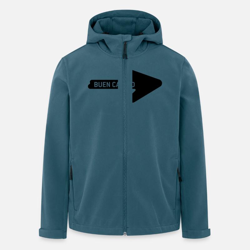 Buen Camino - Recycelte Männer Softshell-Jacke von Stanley/Stella - Dunkles Petrol