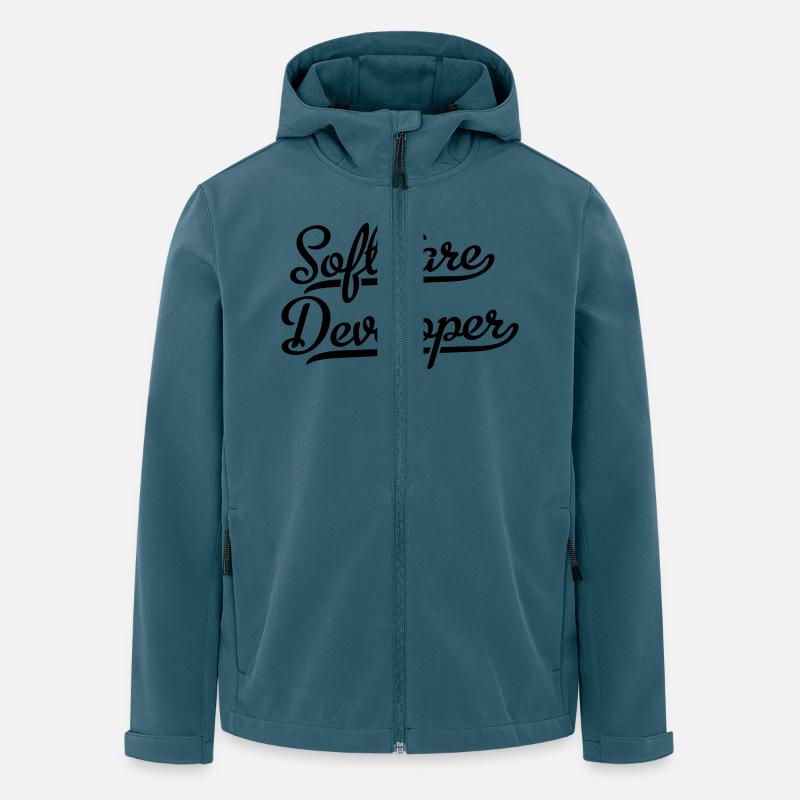 Software Developer - Recycelte Männer Softshell-Jacke Discoverer von Stanley/Stella - Dunkles Petrol