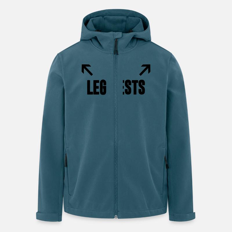 Beinstützen - Recycelte Männer Softshell-Jacke von Stanley/Stella - Dunkles Petrol