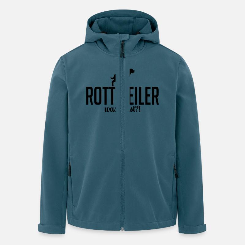 ROTTWEILER was sonst Hundespruch Wilsigns Hunde - Recycelte Männer Softshell-Jacke von Stanley/Stella - Dunkles Petrol