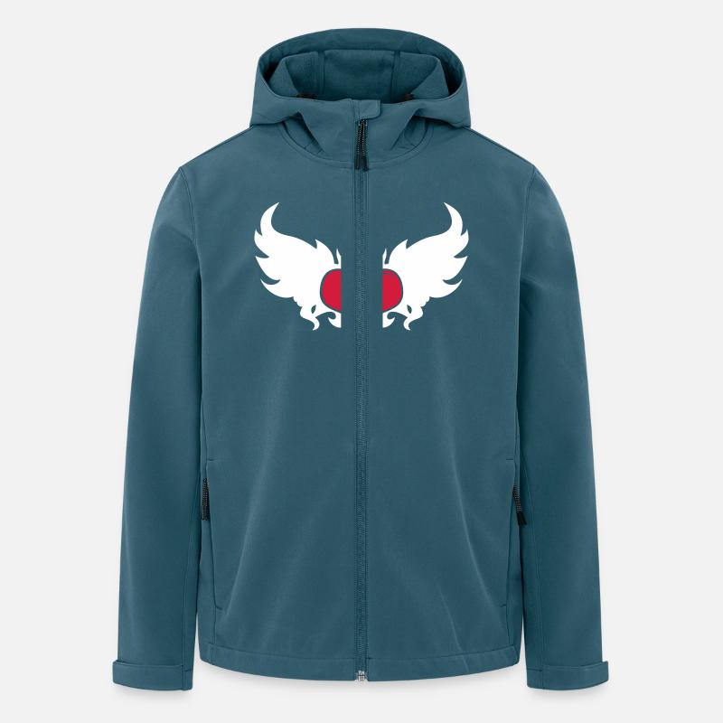 Ein loderndes Herz - Recycelte Männer Softshell-Jacke von Stanley/Stella - Dunkles Petrol