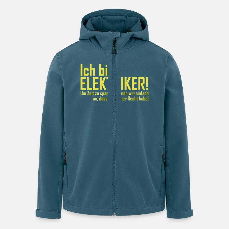 ich bin elektriker - Recycelte Männer Softshell-Jacke von Stanley/Stella - Dunkles Petrol