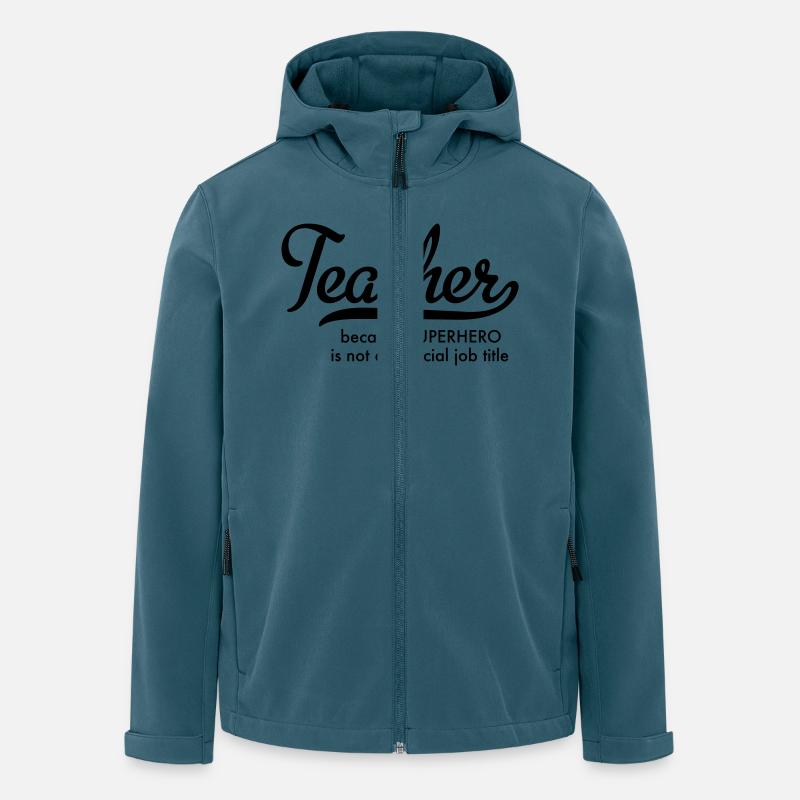 Enseignant - Veste softshell homme en polyester recyclé Stanley/Stella - bleu pétrole foncé