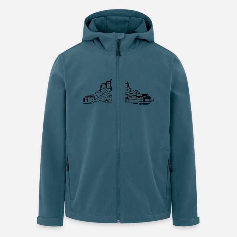 1bit Pixel Mont Saint Michel - Men’s Recycled Softshell Jacket by Stanley/Stella - stargazer