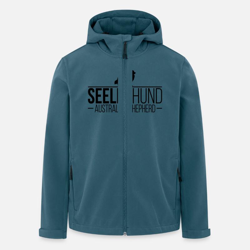 AUSTRALIAN SHEPHERD Seelenhund Hunde Wilsigns - Recycelte Männer Softshell-Jacke von Stanley/Stella - Dunkles Petrol