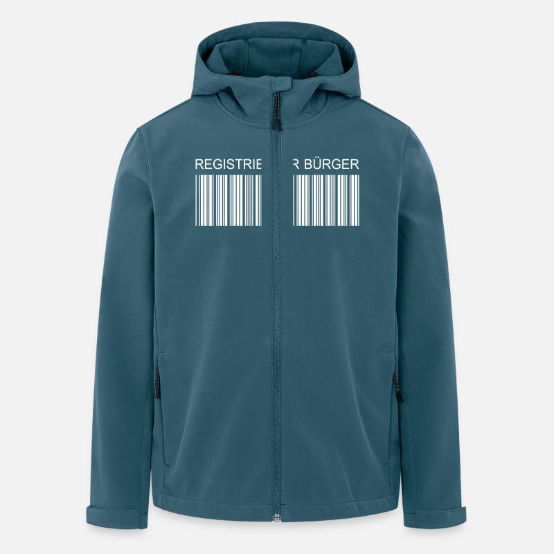 Registrierter Bürger - Recycelte Männer Softshell-Jacke von Stanley/Stella - Dunkles Petrol
