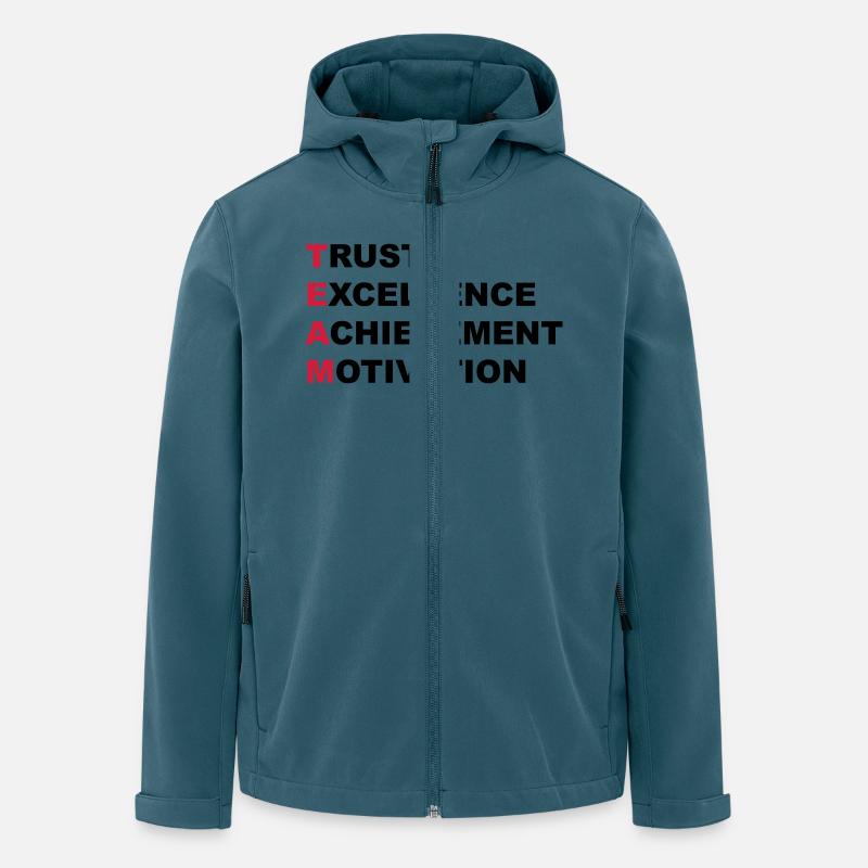team - Recycelte Männer Softshell-Jacke von Stanley/Stella - Dunkles Petrol