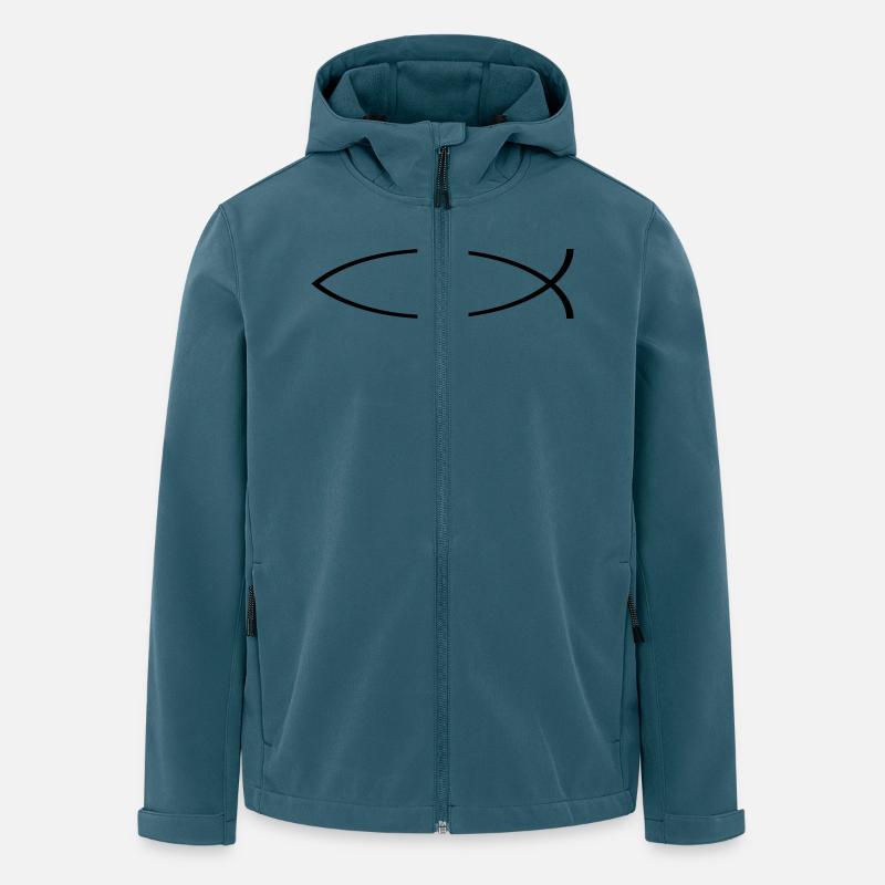 Fisch - Recycelte Männer Softshell-Jacke von Stanley/Stella - Dunkles Petrol