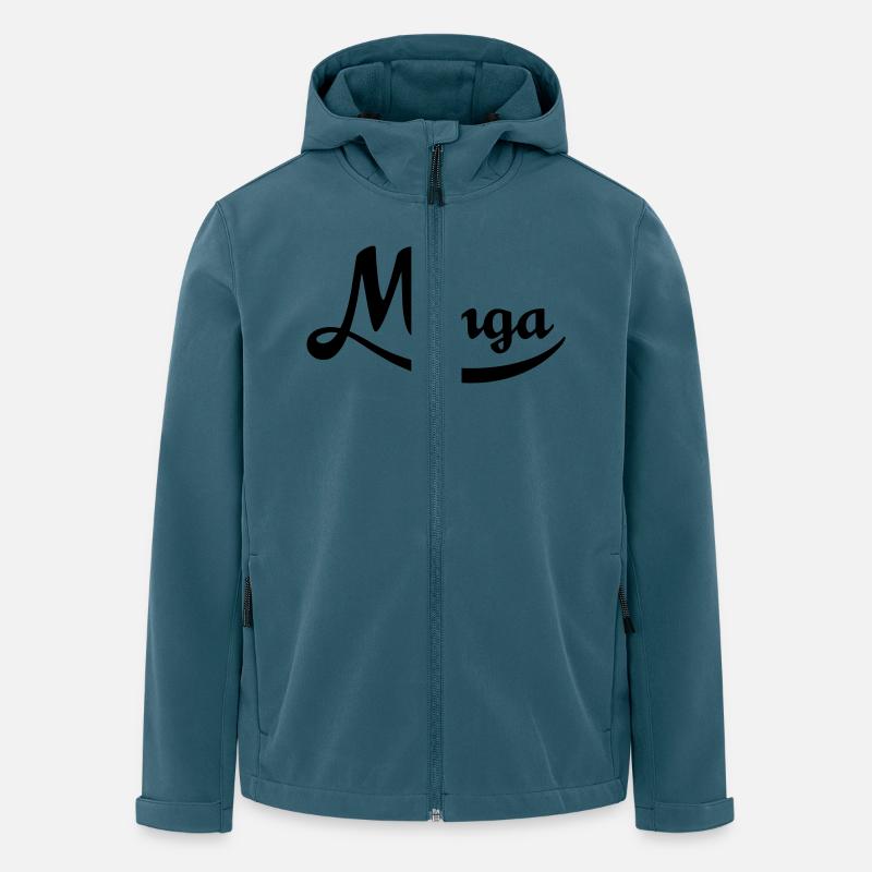 Minga - das bayerische München - Recycelte Männer Softshell-Jacke von Stanley/Stella - Dunkles Petrol