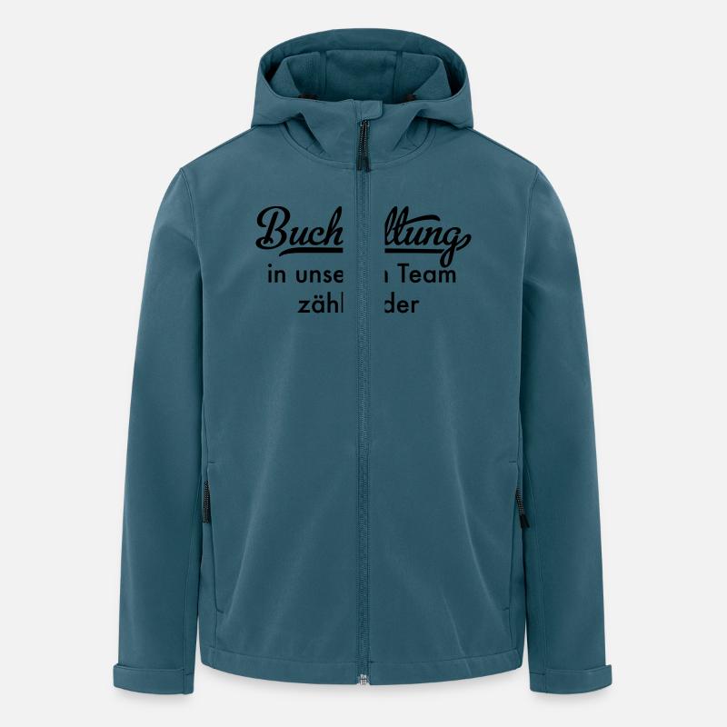 Buchhaltung - Recycelte Männer Softshell-Jacke von Stanley/Stella - Dunkles Petrol