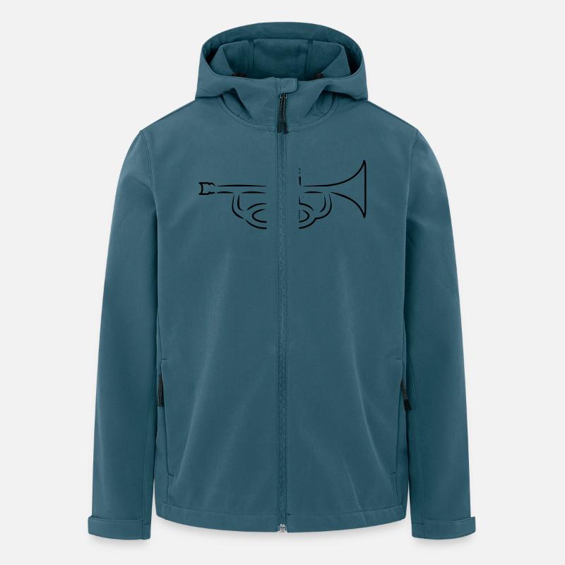 Trompete - Recycelte Männer Softshell-Jacke von Stanley/Stella - Dunkles Petrol