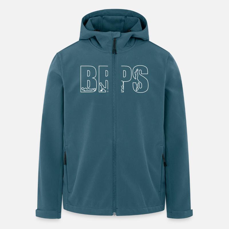 BRPS, Burpees - Recycelte Männer Softshell-Jacke von Stanley/Stella - Dunkles Petrol