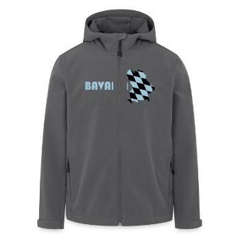 Bavière Carte de drapeau - Veste softshell homme en polyester recyclé Stanley/Stella - bleu pétrole foncé - Devant - AI Model Male 185 light (185cm)