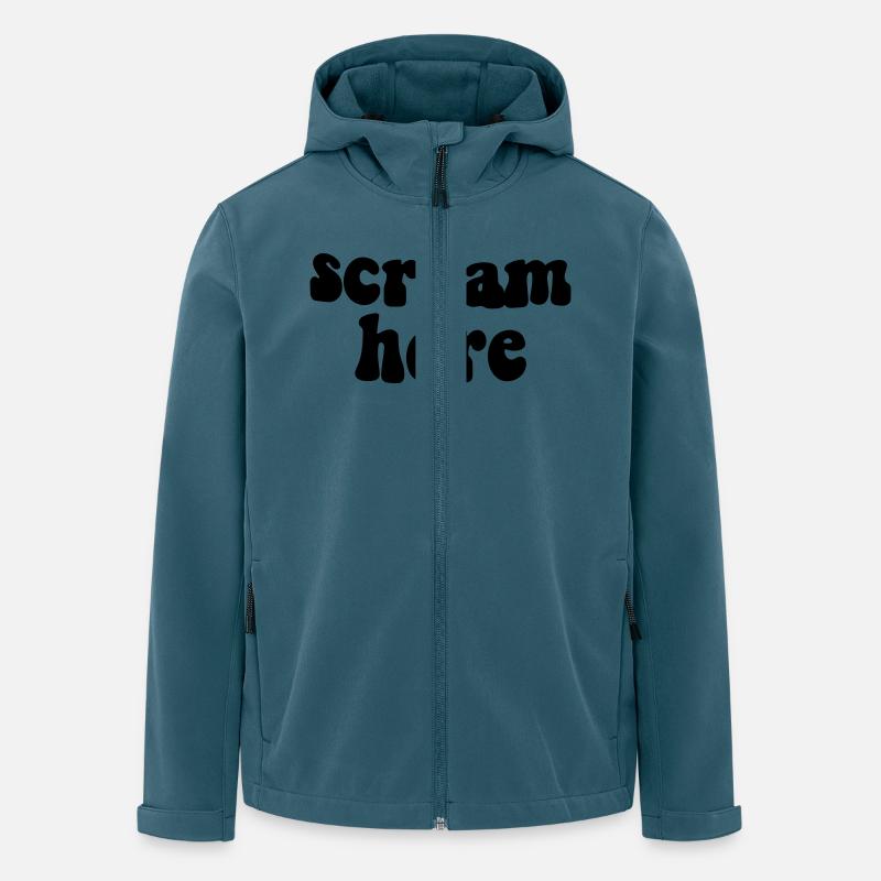 schrei hier - Recycelte Männer Softshell-Jacke von Stanley/Stella - Dunkles Petrol