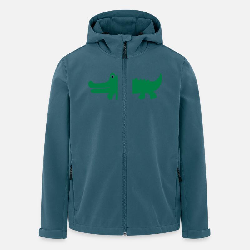 Krokodil - Recycelte Männer Softshell-Jacke von Stanley/Stella - Dunkles Petrol