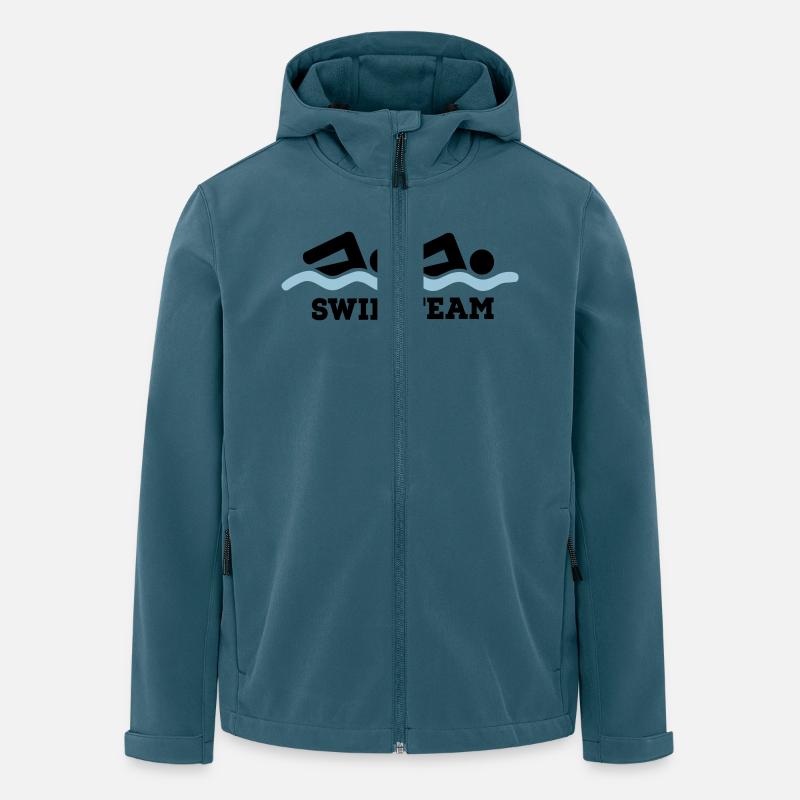 schwimmen - Recycelte Männer Softshell-Jacke von Stanley/Stella - Dunkles Petrol