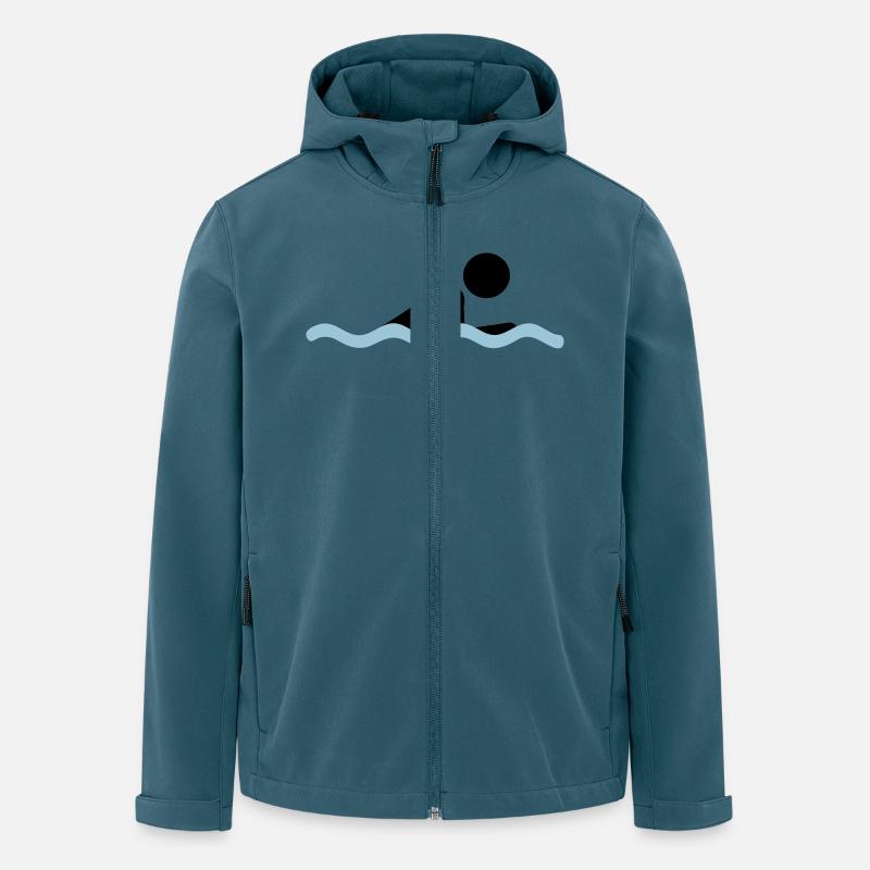 Brustschwimmen - Recycelte Männer Softshell-Jacke von Stanley/Stella - Dunkles Petrol