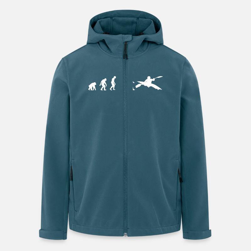 Die Evolution des Kayaking - Recycelte Männer Softshell-Jacke von Stanley/Stella - Dunkles Petrol
