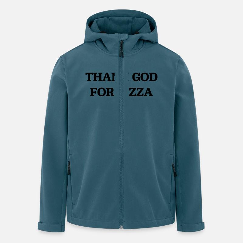 Pizza - Recycelte Männer Softshell-Jacke von Stanley/Stella - Dunkles Petrol