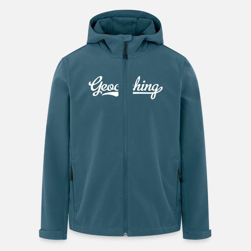 Geocaching - Recycelte Männer Softshell-Jacke von Stanley/Stella - Dunkles Petrol
