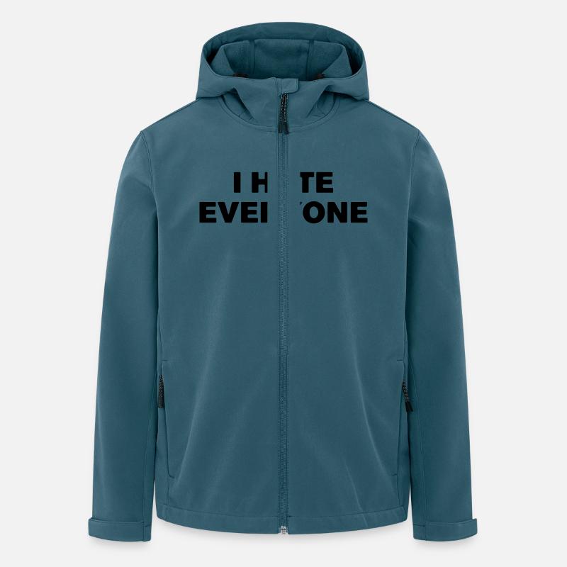 Ich hasse jeden. - Recycelte Männer Softshell-Jacke von Stanley/Stella - Dunkles Petrol