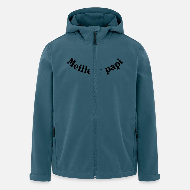 BESTE PAPI - Recycelte Männer Softshell-Jacke Discoverer von Stanley/Stella - Dunkles Petrol