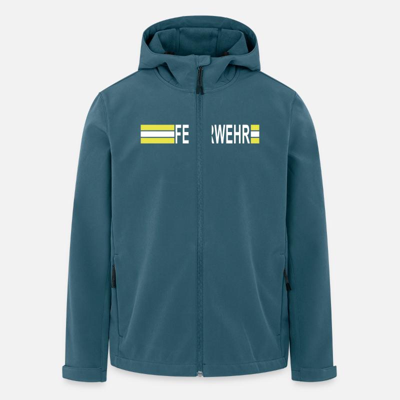 Fire Department logo stripes asymmetrically - Men’s Recycled Softshell Jacket by Stanley/Stella - stargazer