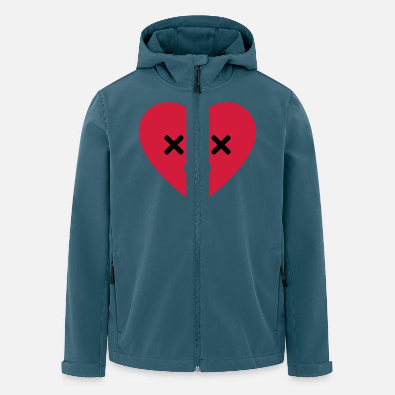 trauriges Herz emoji - Recycelte Männer Softshell-Jacke von Stanley/Stella - Dunkles Petrol