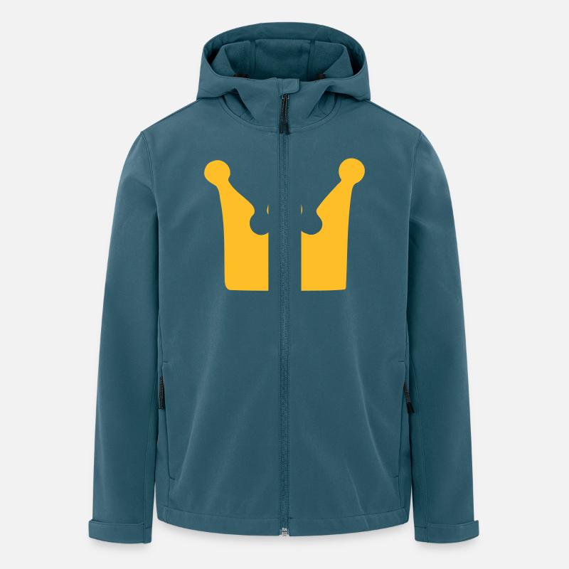 Couronne - Couronne - roi - le roi - Veste softshell homme en polyester recyclé Stanley/Stella - bleu pétrole foncé