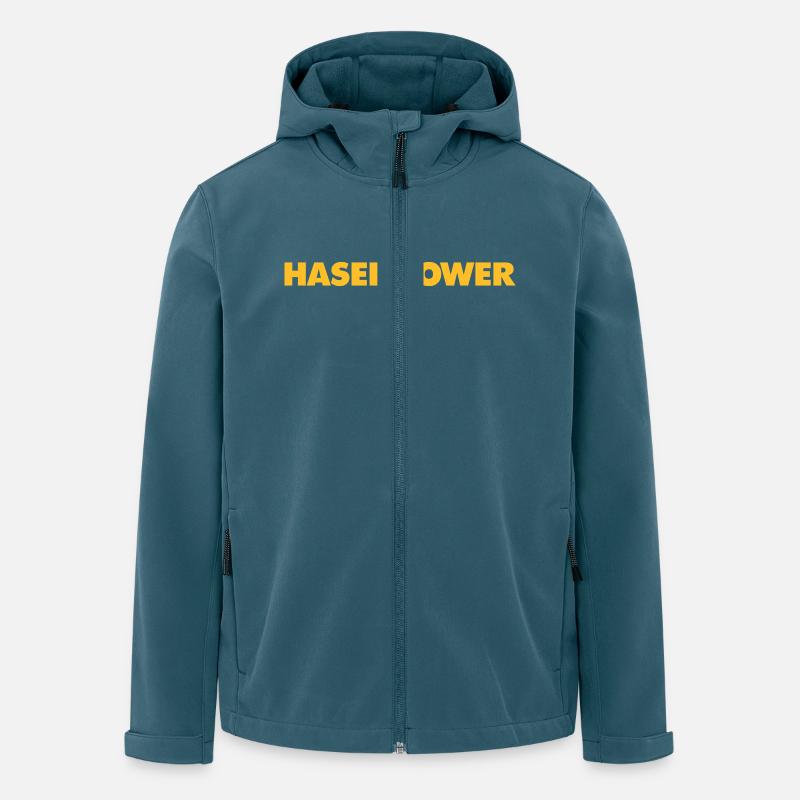 Hasenpower - Recycelte Männer Softshell-Jacke von Stanley/Stella - Dunkles Petrol