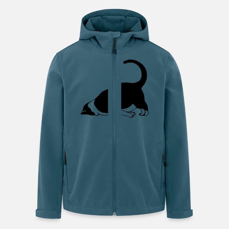 Schlafende Katze - Recycelte Männer Softshell-Jacke von Stanley/Stella - Dunkles Petrol