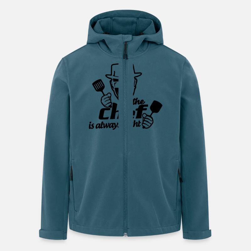 le chef a toujours raison - Veste softshell homme en polyester recyclé Stanley/Stella - bleu pétrole foncé