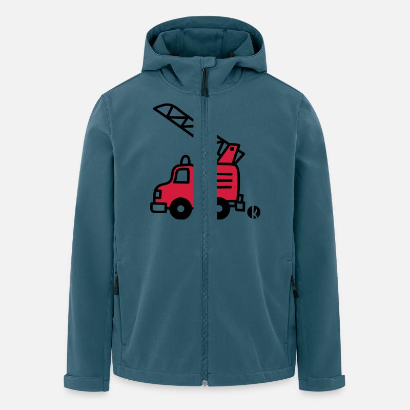 Feuerwehrauto (c) - Fire Truck - Recycelte Männer Softshell-Jacke von Stanley/Stella - Dunkles Petrol