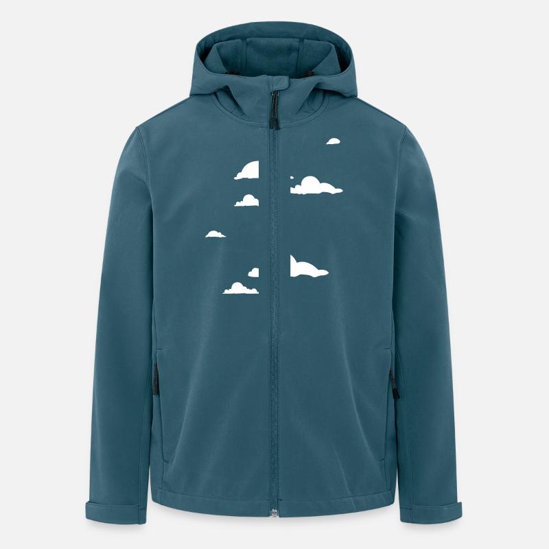 Les nuages - Veste softshell homme en polyester recyclé Stanley/Stella - bleu pétrole foncé
