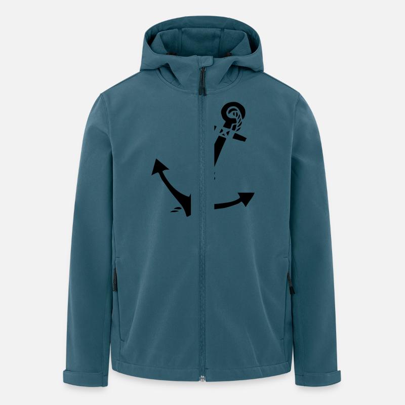 anchor - Recycelte Männer Softshell-Jacke von Stanley/Stella - Dunkles Petrol