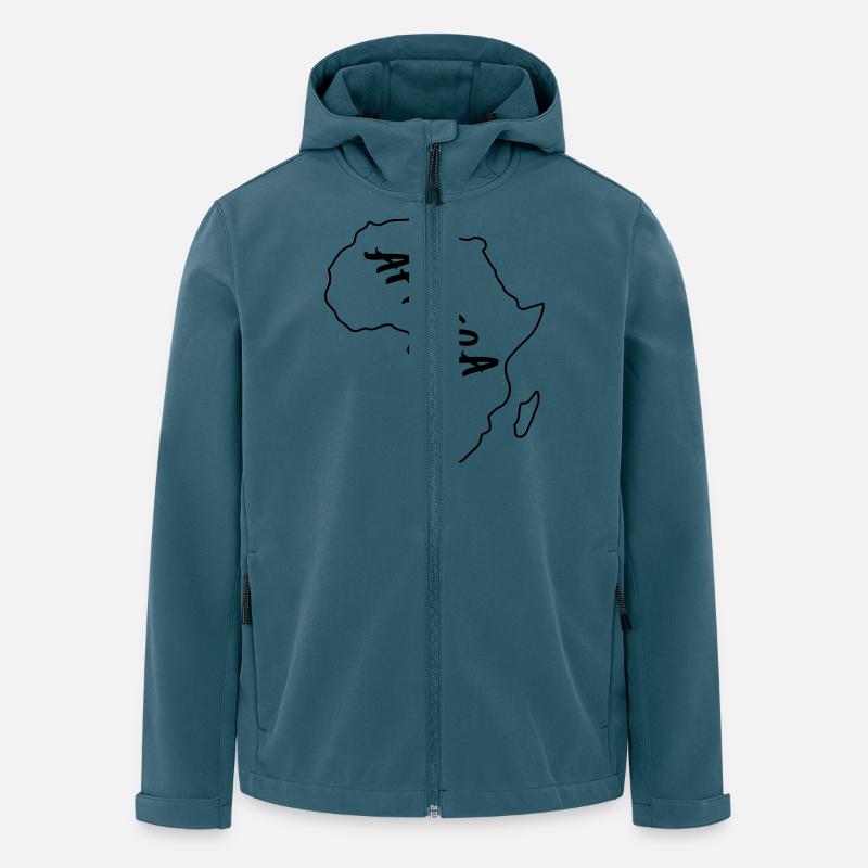 africa umriss - Recycelte Männer Softshell-Jacke von Stanley/Stella - Dunkles Petrol