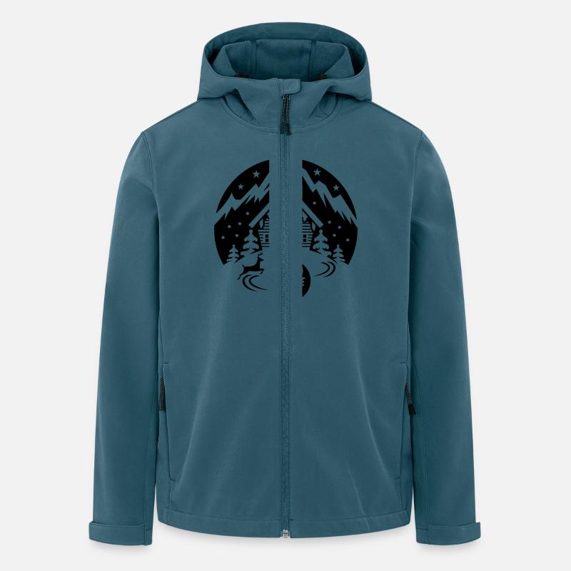 Passo Tonale Skigebiet Dolomiten - Recycelte Männer Softshell-Jacke von Stanley/Stella - Dunkles Petrol
