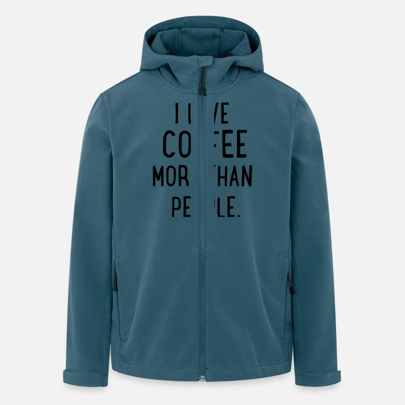 Kaffee - Recycelte Männer Softshell-Jacke von Stanley/Stella - Dunkles Petrol