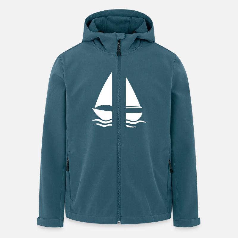 segelschiff - Recycelte Männer Softshell-Jacke von Stanley/Stella - Dunkles Petrol