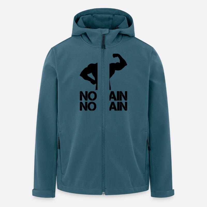 Gain de douleur Bodybuilder - Veste softshell homme en polyester recyclé Stanley/Stella - bleu pétrole foncé