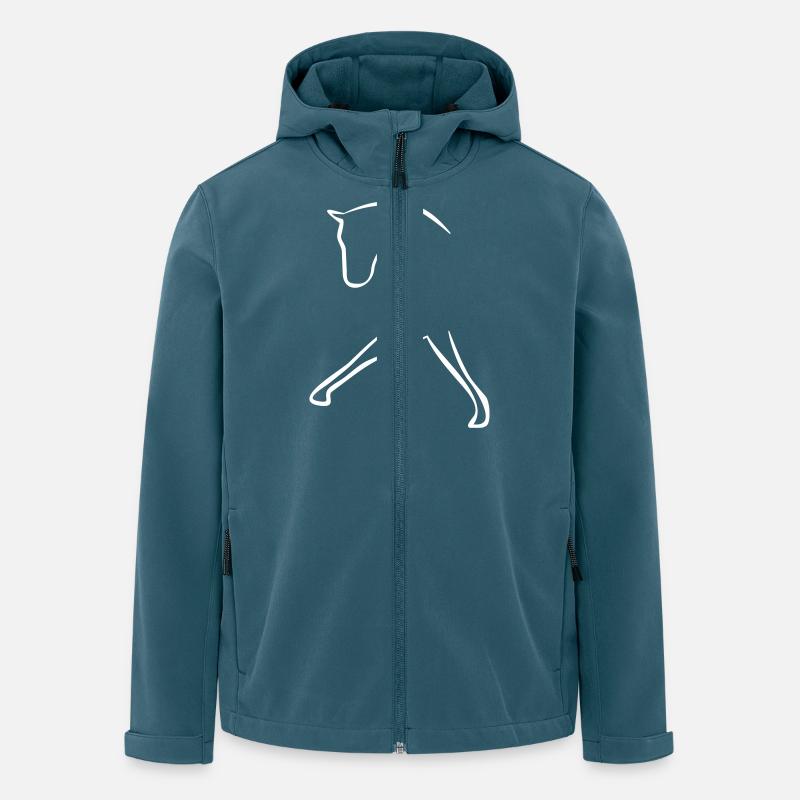 Cheval - Veste softshell homme en polyester recyclé Stanley/Stella - bleu pétrole foncé
