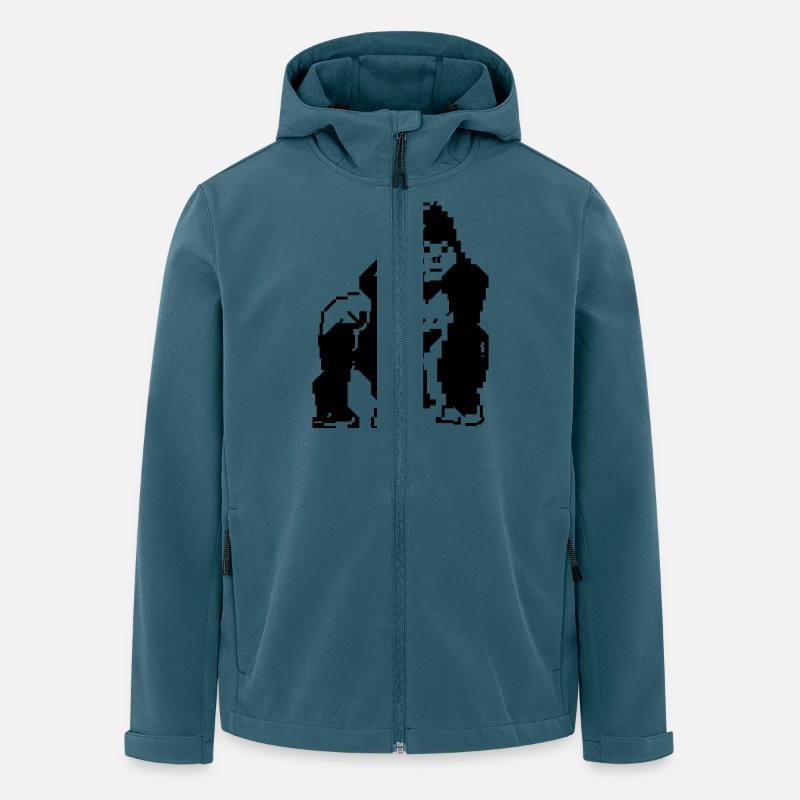 PETSCII gorilla - Recycelte Männer Softshell-Jacke von Stanley/Stella - Dunkles Petrol