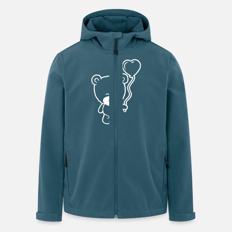 cute bear boy - Recycelte Männer Softshell-Jacke von Stanley/Stella - Dunkles Petrol