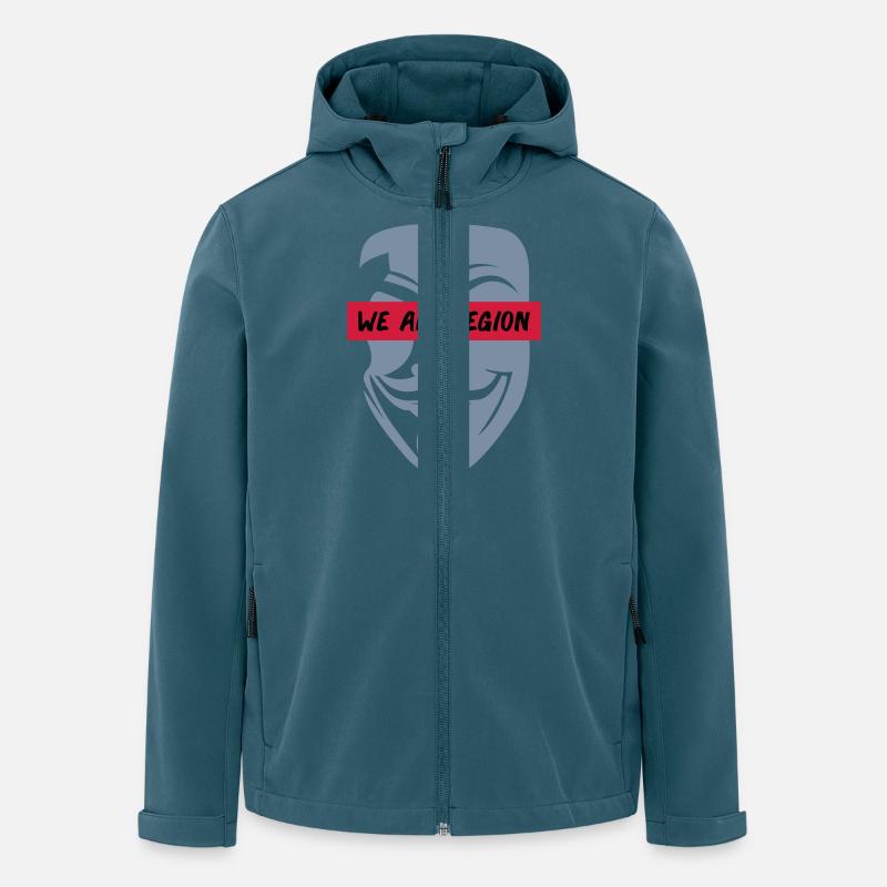 anonymous_we_are_legion_002 - Recycelte Männer Softshell-Jacke von Stanley/Stella - Dunkles Petrol