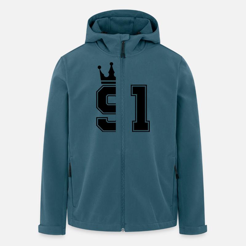 91 krone - Recycelte Männer Softshell-Jacke von Stanley/Stella - Dunkles Petrol