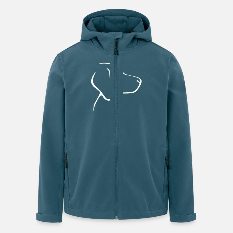 Chien - Veste softshell homme en polyester recyclé Stanley/Stella - bleu pétrole foncé