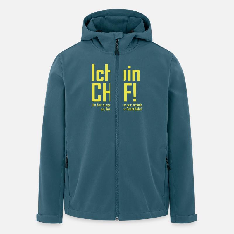 ich bin chef - Recycelte Männer Softshell-Jacke von Stanley/Stella - Dunkles Petrol